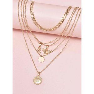 Multi-Layered Necklace for Women Gold Dainty Chain